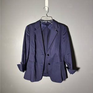 MaxMara Cuffed Sleeve Cotton Blend Blazer Size 4